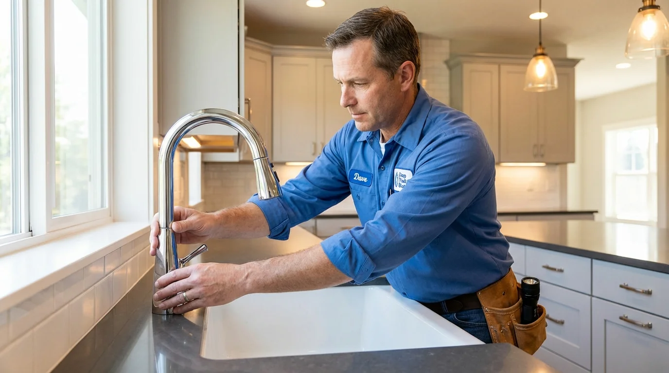 Kitchen faucet installation by Johns Plumbing LLC in Bel Air